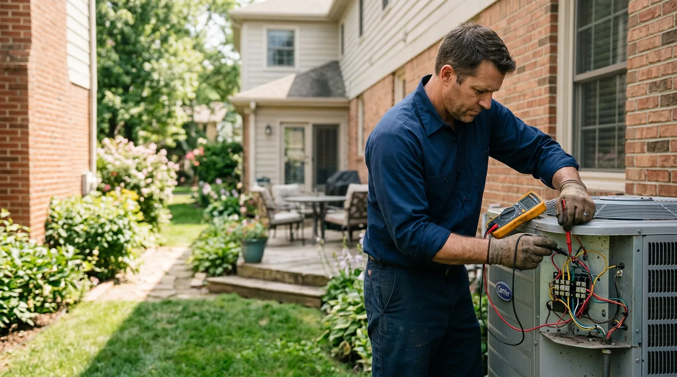 HVAC technician working near Trabuco Canyon, CA